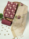 PRIMIUM JAIPURI COTTON SUIT WITH ORGANZA SILK DUPPATA (COS23)