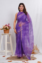 Jaipuri Block Printed Cotton Kota Doriya Saree (CIS7)