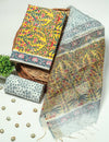 PRIMIUM JAIPURI COTTON SUIT WITH ORGANZA SILK DUPPATA (COS46)