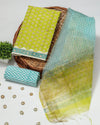 PRIMIUM JAIPURI COTTON SUIT WITH ORGANZA SILK DUPPATA (COS50)