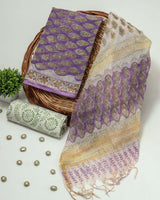 HAND BLOCK PRINTED KOTA DORIYA SUIT WITH KOTA DORIYA DUPPATA (FKS60)