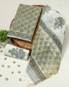 HAND BLOCK PRINTED KOTA DORIYA SUIT WITH KOTA DORIYA DUPPATA (FKS75)