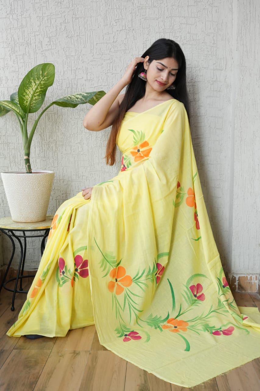 Jaipur Cotton Mulmul Saree (CMS132)