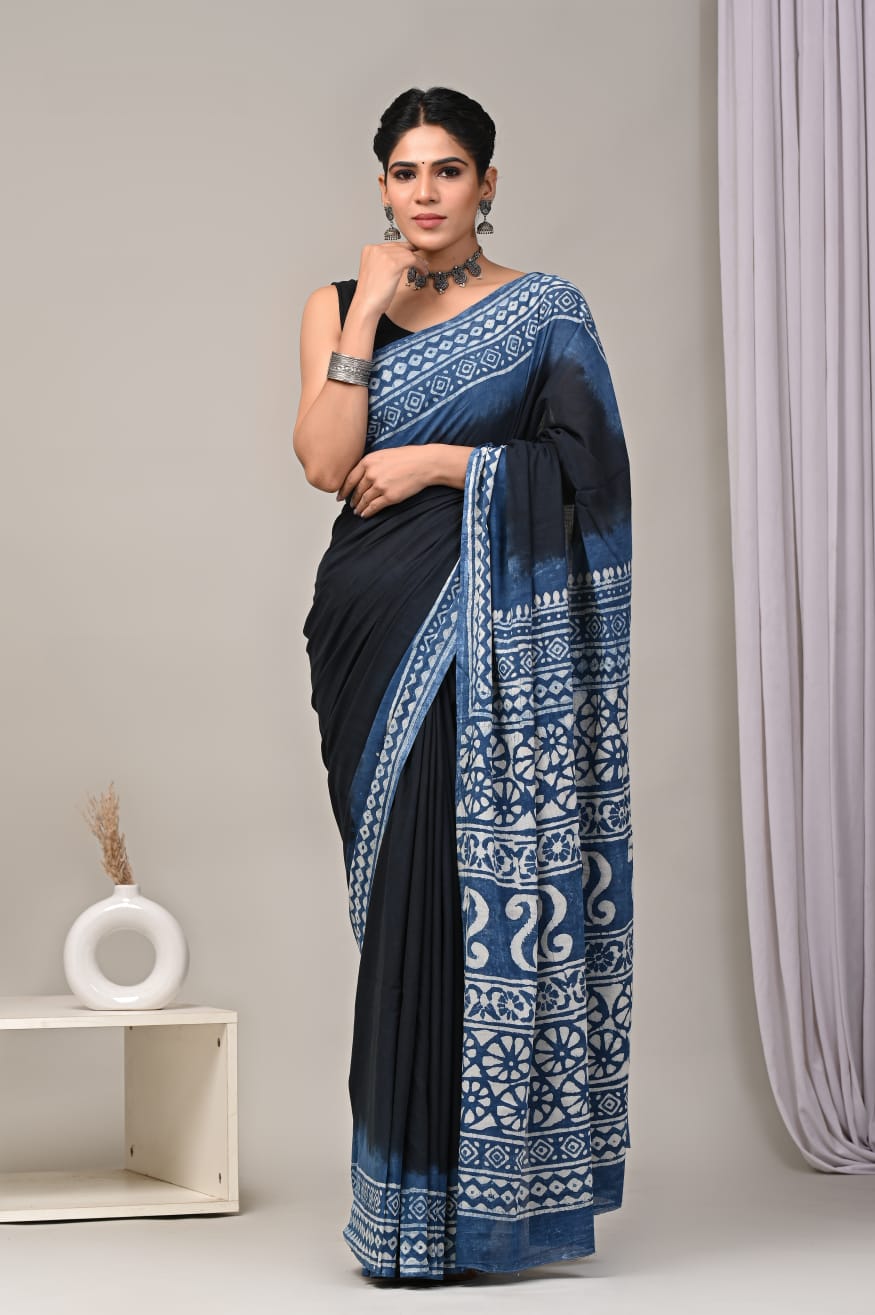 Jaipur Cotton Mulmul Saree (CMS138)