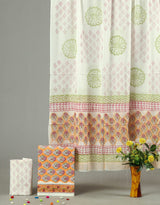 HAND BLOCK PRINTED COTTON 3-PIS SUIT WITH MULMUL DUPPATA (CMS105)