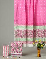 HAND BLOCK PRINTED COTTON 3-PIS SUIT WITH MULMUL DUPPATA (CMS106)