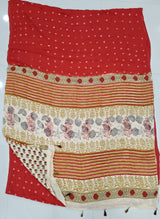 HAND BLOCK PRINTED AJRAKH MODAL SILK SAREE (CIG75)