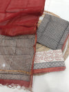 HAND BLOCK PRINTED KOTA DORIYA SUIT WITH KOTA DORIYA DUPPATA (FKS85)