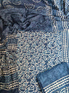 HAND BLOCK PRINTED COTTON 3-PIS SUIT WITH MULMUL DUPPATA (CMS110)