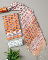 JAIPUR COTTON SUIT WITH CHANDERI DUPPATA (CSS86)