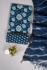 JAIPURI BLOCK PRINTED COTTON SUIT WITH KOTA DUPPATA (CKS115)