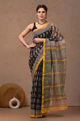 Jaipuri Block Printed Cotton Kota Doriya Saree (CIS109)