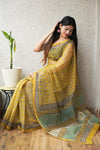 Jaipuri Block Printed Cotton Kota Doriya Saree (CIS117)