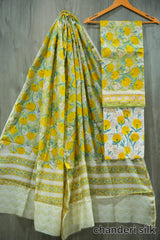 Jaipuri Block Printed Chanderi Silk Suits (CIN94)