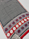 Ajrakh Hand Block Bagru Vanspati Printend Modal Silk Saree with Blouse (CID92)
