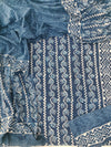 HAND BLOCK PRINTED COTTON 3-PIS SUIT WITH MULMUL DUPPATA (CMS115)