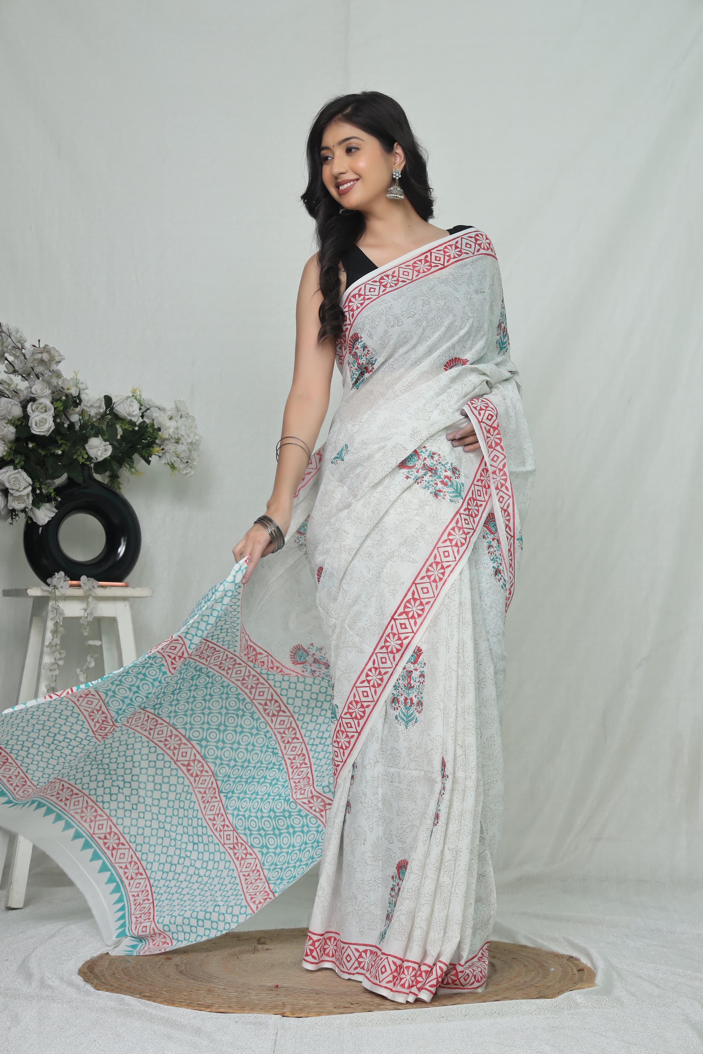 Jaipur Cotton Mulmul Saree (CMS207)