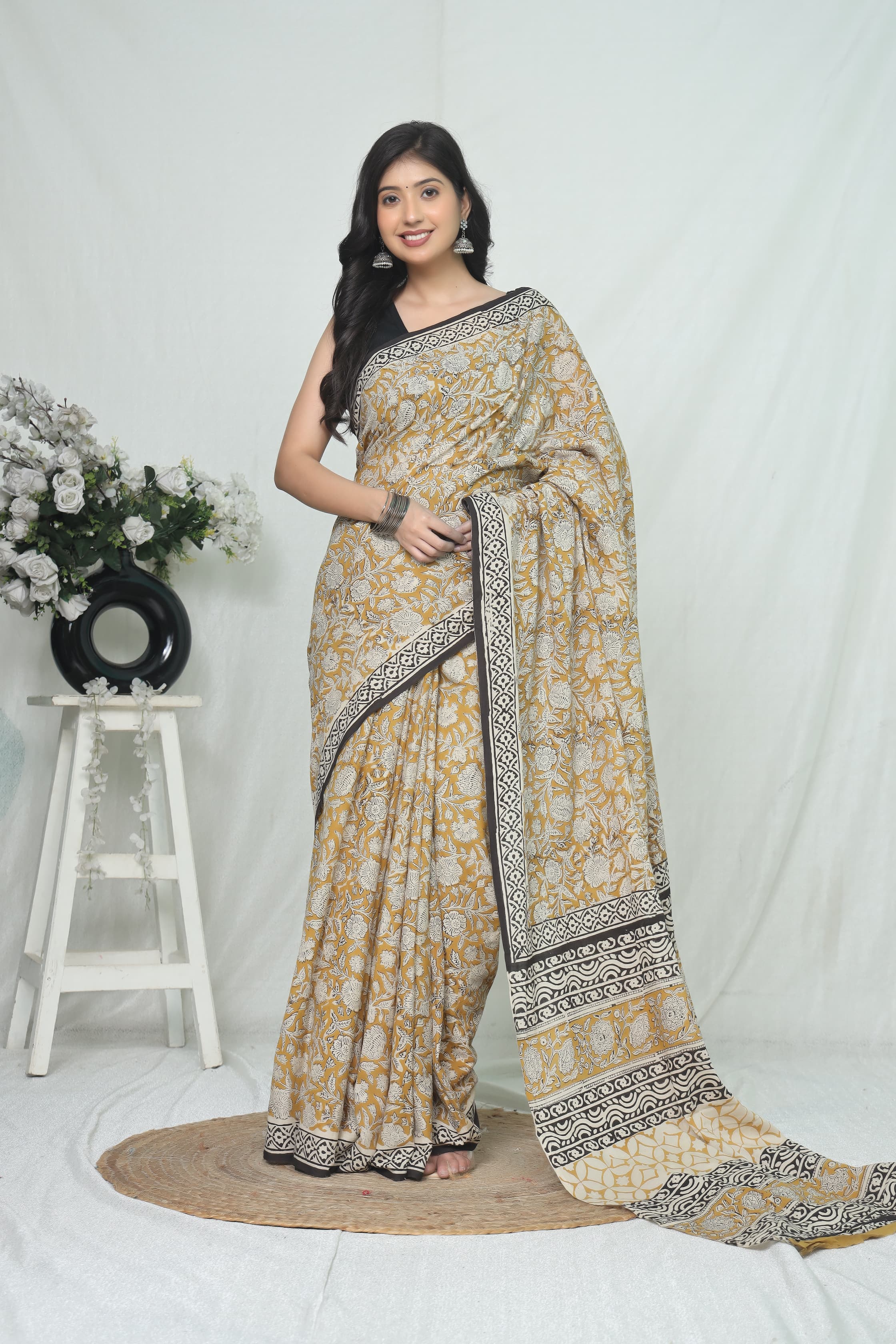 Jaipur Cotton Mulmul Saree (CMS215)