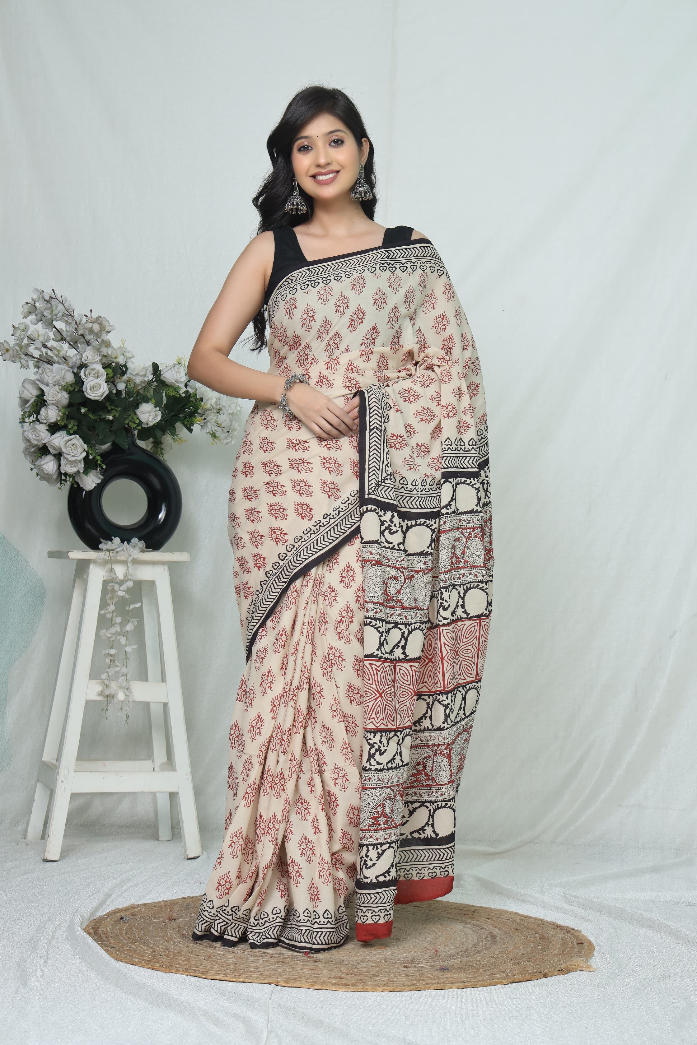 Jaipur Cotton Mulmul Saree (CMS221)