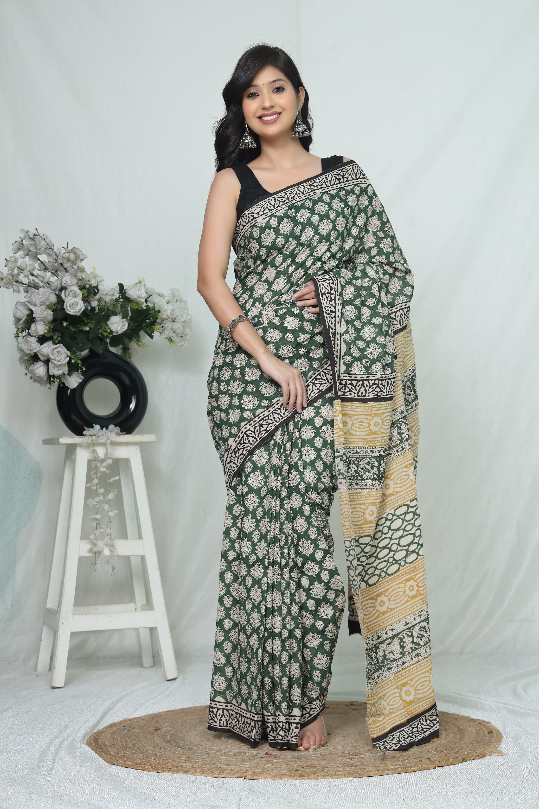 Jaipur Cotton Mulmul Saree (CMS222)
