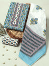 Handblock Print Gotta tye neck work Cotton Suit with Cotton Dupatta GCS08
