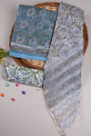 HAND BLOCK PRINTED KOTA DORIYA SUIT WITH KOTA DORIYA DUPPATA (FKS30)