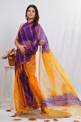 Jaipuri Block Printed Cotton Kota Doriya Saree (CIS31)