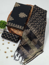 PRIMIUM JAIPURI COTTON SUIT WITH ORGANZA SILK DUPPATA (COS42)