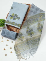 PRIMIUM JAIPURI COTTON SUIT WITH ORGANZA SILK DUPPATA (COS44)