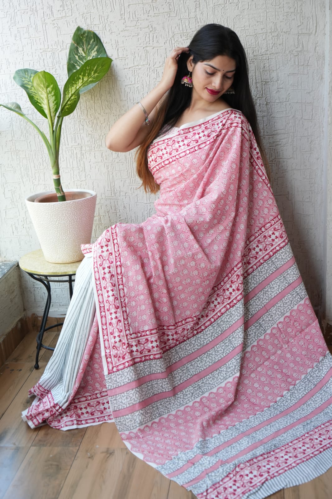 Jaipur Cotton Mulmul Saree (CMS55)