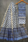 JAIPURI HAND BLOCK PRINTED MAHESHWARI SILK SUIT WITH SILK DUPPATA (MSD71)