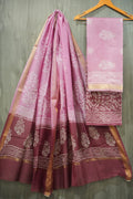 JAIPURI HAND BLOCK PRINTED MAHESHWARI SILK SUIT WITH SILK DUPPATA (MSD81)