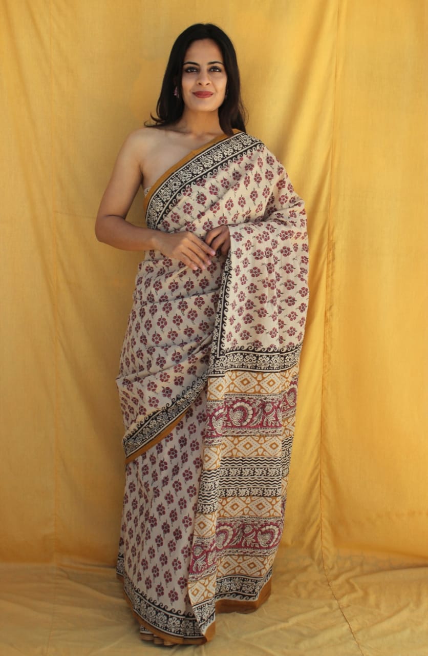 Jaipur Cotton Mulmul Saree (CMS65)