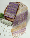 HAND BLOCK PRINTED KOTA DORIYA SUIT WITH KOTA DORIYA DUPPATA (FKS60)