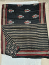 Ajrakh Hand Block Bagru Vanspati Printend Modal Silk Saree with Blouse (CID83)