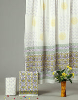 HAND BLOCK PRINTED COTTON 3-PIS SUIT WITH MULMUL DUPPATA (CMS74)