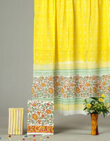 HAND BLOCK PRINTED COTTON 3-PIS SUIT WITH MULMUL DUPPATA (CMS102)