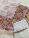HAND BLOCK PRINTED KOTA DORIYA SUIT WITH KOTA DORIYA DUPPATA (FKS87)