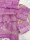 HAND BLOCK PRINTED KOTA DORIYA SUIT WITH KOTA DORIYA DUPPATA (FKS90)