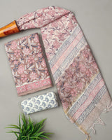 JAIPUR COTTON SUIT WITH CHANDERI DUPPATA (CSS89)