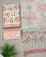 JAIPURI BLOCK PRINTED COTTON SUIT WITH KOTA DUPPATA (CKS113)