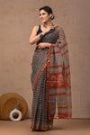 Jaipuri Block Printed Cotton Kota Doriya Saree (CIS112)