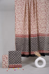 HAND BLOCK PRINTED COTTON 3-PIS SUIT WITH MULMUL DUPPATA (CMS121)