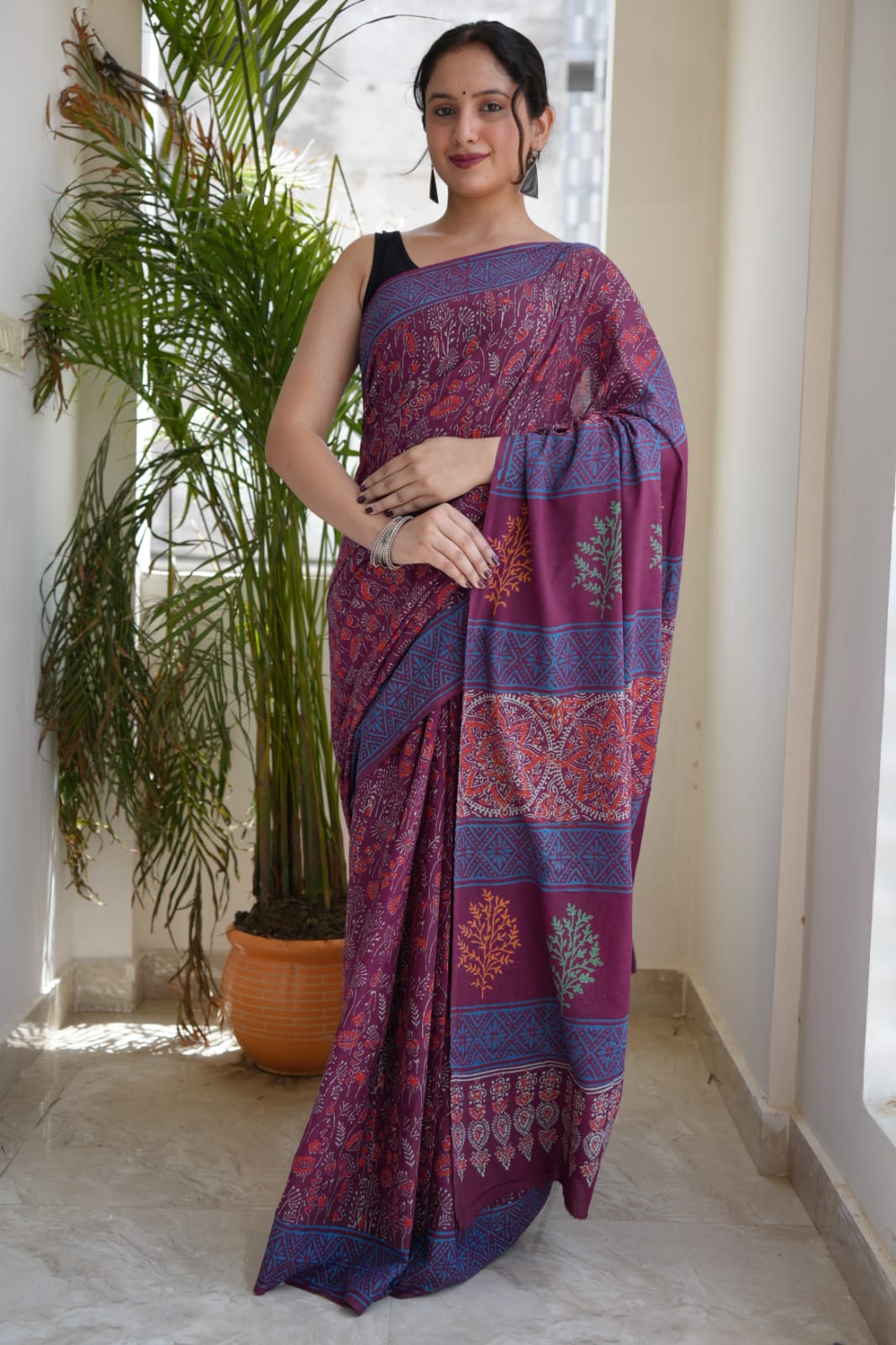 Jaipur Cotton Mulmul Saree (CMS191)