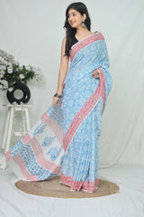 Jaipur Cotton Mulmul Saree (CMS186)